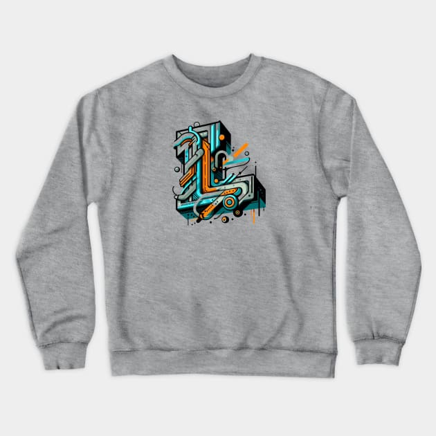 Letter L design graffity style Crewneck Sweatshirt by grappict